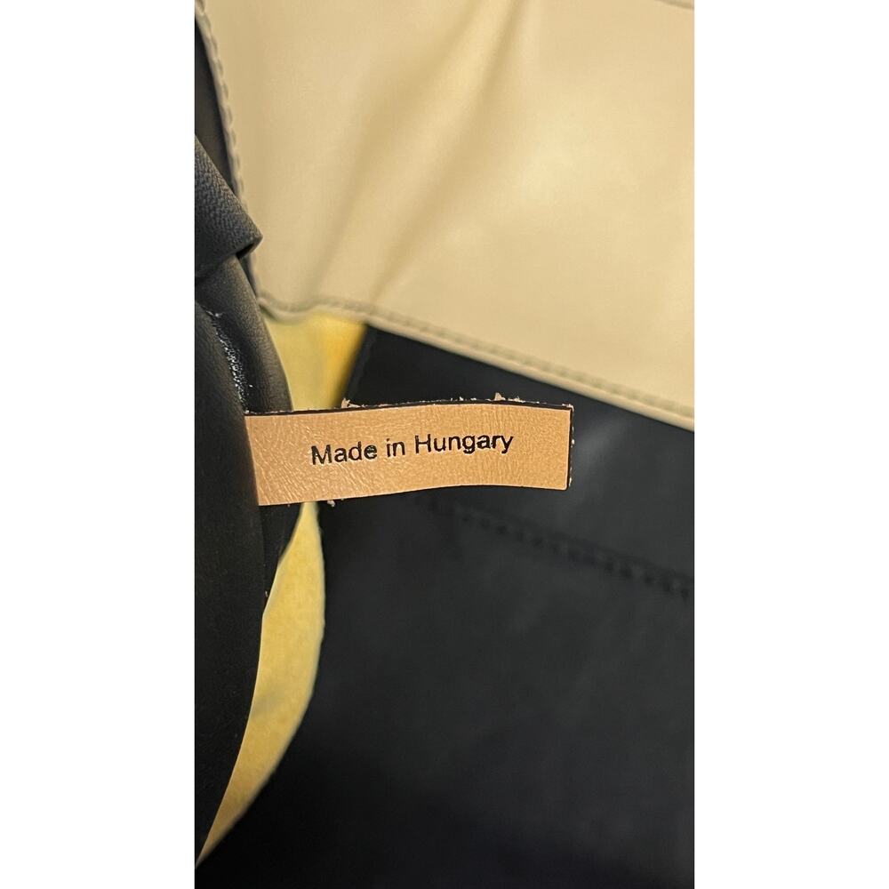 Chloé Alison Large Leather Tote Bag Mustard Yellow Black Colorblock 2013 - Picture 6 of 16